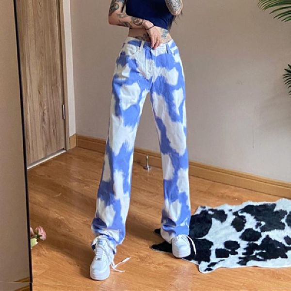 women's jeans fashion tie-dye high waist women ladies straight-leg trousers 2021 y2k stylish dating streetwear fit denim pants, Blue
women's jeans fashion tie-dye high waist women ladies straight-leg trousers 2021 y2k stylish dating streetwear fit denim pants, Blue
