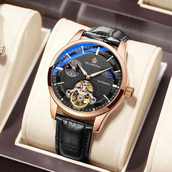 orkina fashion automatic winding skeleton men's mechanical watch tourbillon sports men wrist watches leather clock reloj hombre, Slivery;brown
orkina fashion automatic winding skeleton men's mechanical watch tourbillon sports men wrist watches leather clock reloj hombre, Slivery;brown