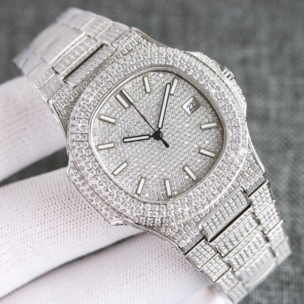 fashion full diamond watch mens watches automatic mechanical wristwatch 40mm stainless steel strap sapphire life waterproof design, Slivery;brown
fashion full diamond watch mens watches automatic mechanical wristwatch 40mm stainless steel strap sapphire life waterproof design, Slivery;brown