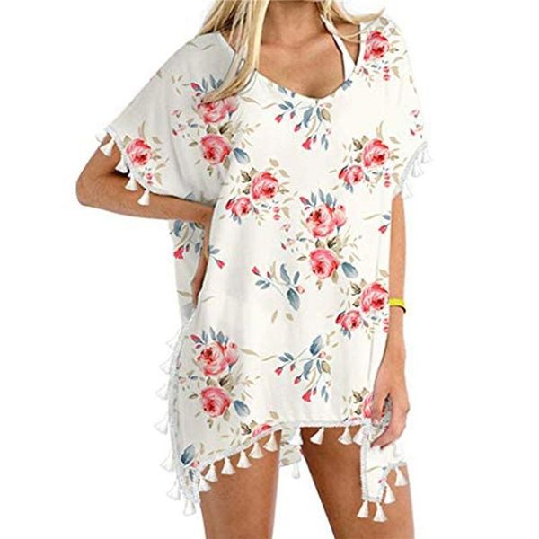women's print floral long cardigan swimwear boho flare sleeve sashes summer beach cover up holiday big size output, White;black
women's print floral long cardigan swimwear boho flare sleeve sashes summer beach cover up holiday big size output, White;black