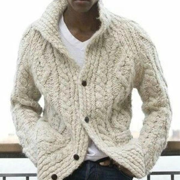 men's sweaters 2021 men sweater autumn winter cardigan single breasted long sleeve casual lapel loose, White;black
men's sweaters 2021 men sweater autumn winter cardigan single breasted long sleeve casual lapel loose, White;black