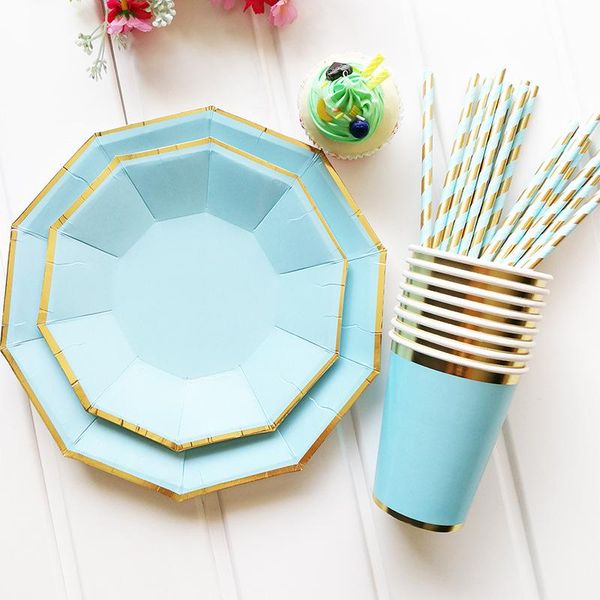 packaging dinner service gold blocking pure sky blue color disposable tableware set paper plates cups straws party christmas carnival suppli
packaging dinner service gold blocking pure sky blue color disposable tableware set paper plates cups straws party christmas carnival suppli
