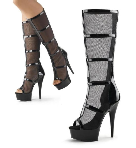 boots 15cm transparent high-heeled steel pipe dance thin heeled fashion trend high, Black
boots 15cm transparent high-heeled steel pipe dance thin heeled fashion trend high, Black