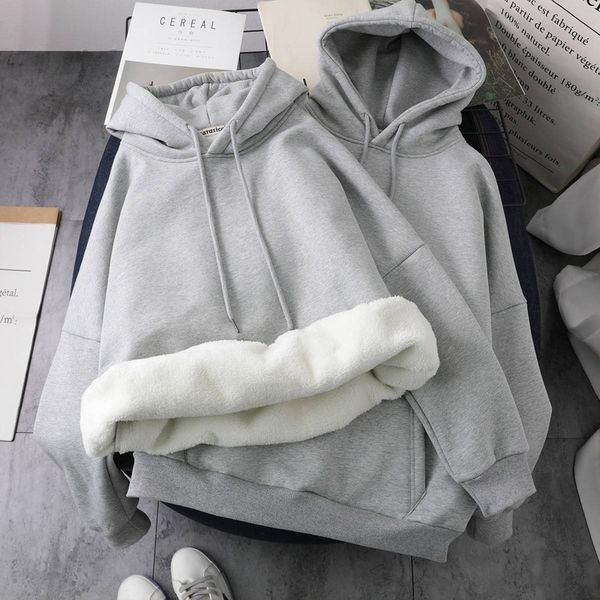 women's hoodies & sweatshirts casual thicken woman simple long sleeve hooded loose ladies autumn winter warm dbs4, Black
women's hoodies & sweatshirts casual thicken woman simple long sleeve hooded loose ladies autumn winter warm dbs4, Black