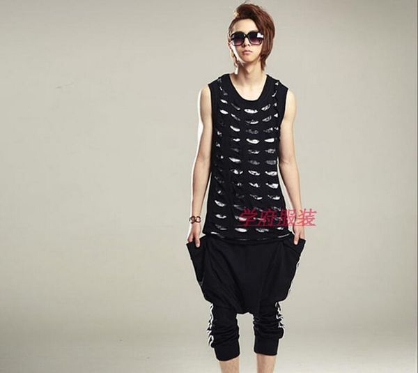 men's vests 2021 summer clothing male unique hole vest plus size available singer costumes, Black;white
men's vests 2021 summer clothing male unique hole vest plus size available singer costumes, Black;white