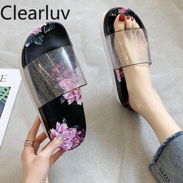 platform ladies slippers soft comfortable transparent flip flops girls' sandals outer soft-soled casual, Black
platform ladies slippers soft comfortable transparent flip flops girls' sandals outer soft-soled casual, Black