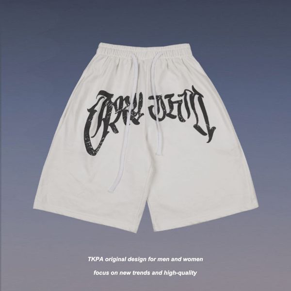 tkpa street hip hop letter printed shorts men's and women's loose national trend pants summer casual capris, White;black
tkpa street hip hop letter printed shorts men's and women's loose national trend pants summer casual capris, White;black