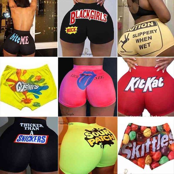 summer high waist snickers womens shorts print slim pants hip hop beach sports, White;black
summer high waist snickers womens shorts print slim pants hip hop beach sports, White;black