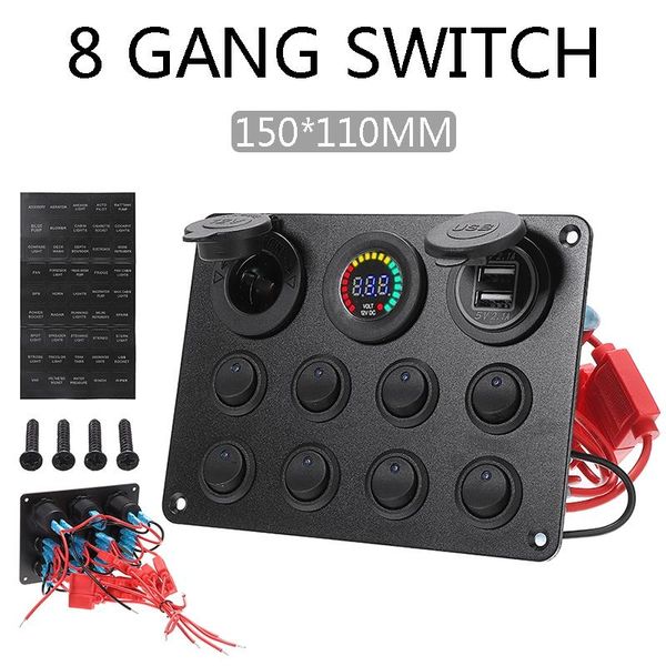 gang marine boat led circuit breaker toggle switch panel with digital voltmeter dual usb port for car rv truck atv parts
gang marine boat led circuit breaker toggle switch panel with digital voltmeter dual usb port for car rv truck atv parts