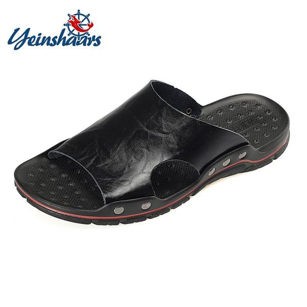 slippers brand men leather tide comfortable slides massage shoes man beach plus size 48, Black
slippers brand men leather tide comfortable slides massage shoes man beach plus size 48, Black