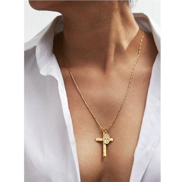 chokers 2021 cross pendant necklace gold color jesus pendants female women necklaces punk fashion jewelry accessories, Golden;silver
chokers 2021 cross pendant necklace gold color jesus pendants female women necklaces punk fashion jewelry accessories, Golden;silver