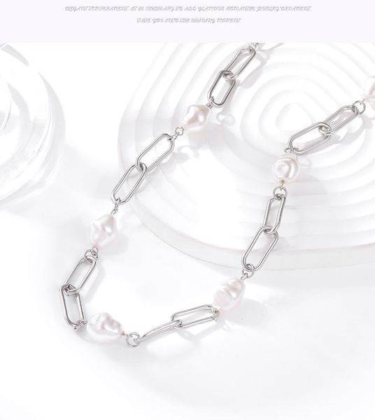chains european and american ring pearl stitching titanium steel necklace female hip hop personality simple metal clavicle thick ch, Silver
chains european and american ring pearl stitching titanium steel necklace female hip hop personality simple metal clavicle thick ch, Silver