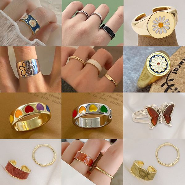 designer rings woman fancy ring set color colorful stylish sophisticated punk series couple party adjustable daily wear anniversary gift, Golden;silver
designer rings woman fancy ring set color colorful stylish sophisticated punk series couple party adjustable daily wear anniversary gift, Golden;silver