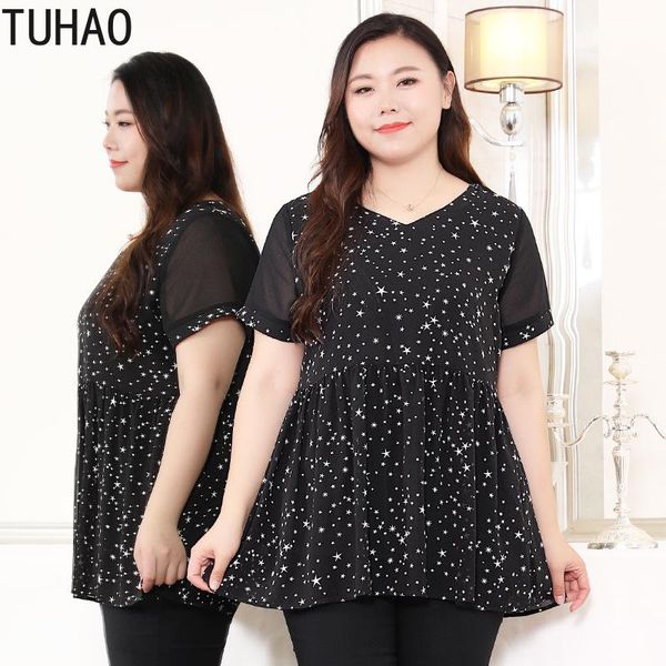 women's blouses & shirts tuhao office lady print plus size 10xl 9xl 8xl woman blouse loose chiffon shirt female summer middle age wm17, White
women's blouses & shirts tuhao office lady print plus size 10xl 9xl 8xl woman blouse loose chiffon shirt female summer middle age wm17, White