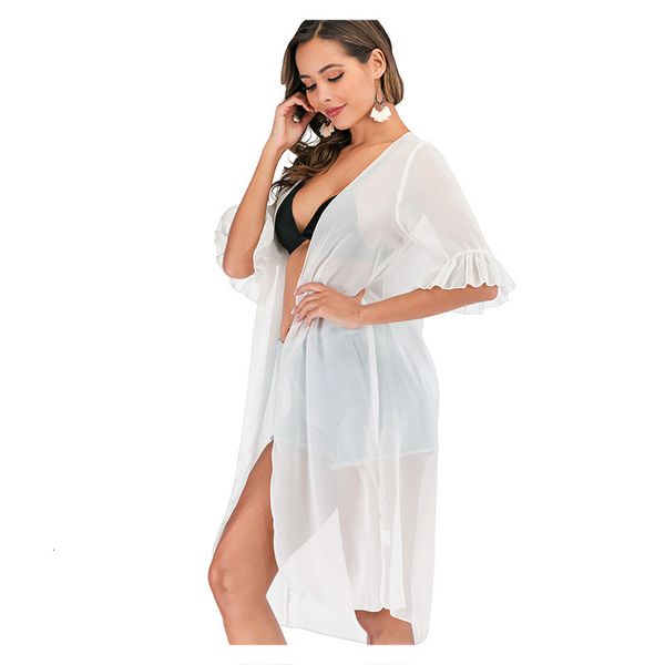 blouses 2021 fashion chiffon shirt holiday kimono cardigan sunscreen women's clothing, White
blouses 2021 fashion chiffon shirt holiday kimono cardigan sunscreen women's clothing, White