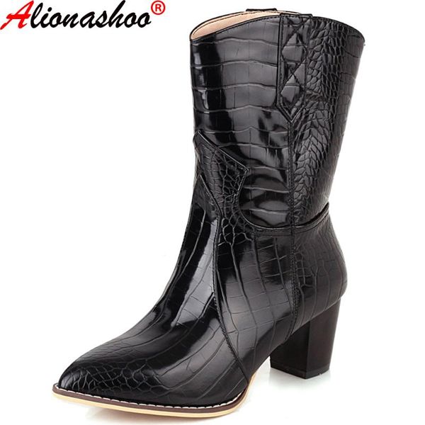 boots aliona shoo snake leather cowboy for women fashion ankle square med heels white booties woman 34-48, Black
boots aliona shoo snake leather cowboy for women fashion ankle square med heels white booties woman 34-48, Black
