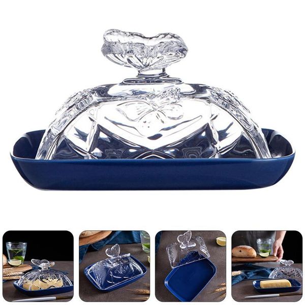dishes & plates 1pc ceramic butter dish multipurpose keeper container with glass lid cover cheese box
dishes & plates 1pc ceramic butter dish multipurpose keeper container with glass lid cover cheese box