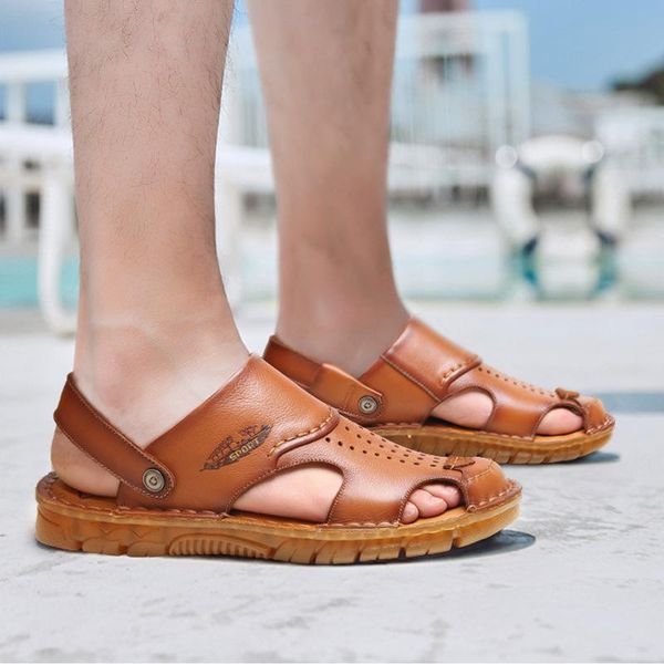 sandals 2021 cowhide leather beach shoes men's trend casual non-slip slippers sneakers, Black
sandals 2021 cowhide leather beach shoes men's trend casual non-slip slippers sneakers, Black