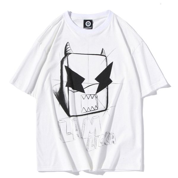 t shirts summer arrival shirt hip hop o-neck cotton casual print cartoon devil short sleeve youth loose men's pure t-shirt, White;black
t shirts summer arrival shirt hip hop o-neck cotton casual print cartoon devil short sleeve youth loose men's pure t-shirt, White;black