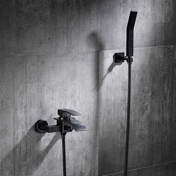 wall mounted black oil rubbed bathtub faucet set with hand held bath & shower mixer sprayer tap waterfall bathroom sets
wall mounted black oil rubbed bathtub faucet set with hand held bath & shower mixer sprayer tap waterfall bathroom sets