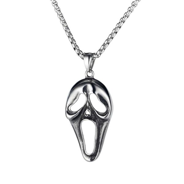 pendant necklaces personality creative screaming skull mask hipster fashion hip-hop punk stainless steel necklace, Silver
pendant necklaces personality creative screaming skull mask hipster fashion hip-hop punk stainless steel necklace, Silver