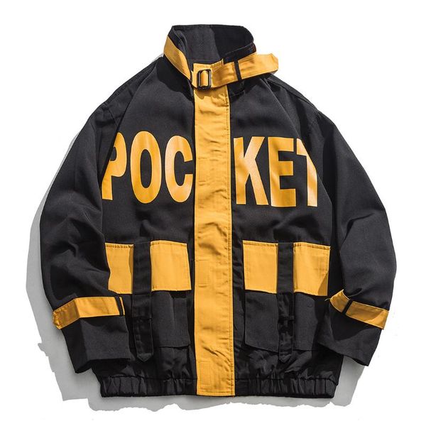 men's jackets fashion hip hop color block patchwork stand letter printed men jacket harajuku casual male outwear coats streetwear, Black;brown
men's jackets fashion hip hop color block patchwork stand letter printed men jacket harajuku casual male outwear coats streetwear, Black;brown