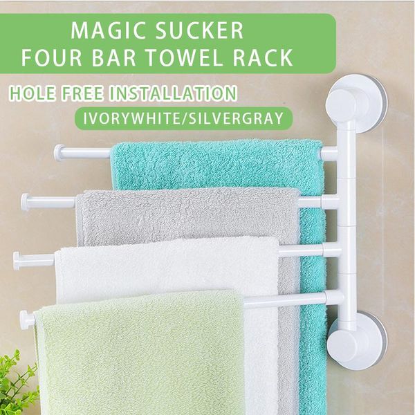 towel racks four arm wall-mounted holder rotating rack waterproof bathroom kitchen hanger plastic suction cup bar
towel racks four arm wall-mounted holder rotating rack waterproof bathroom kitchen hanger plastic suction cup bar