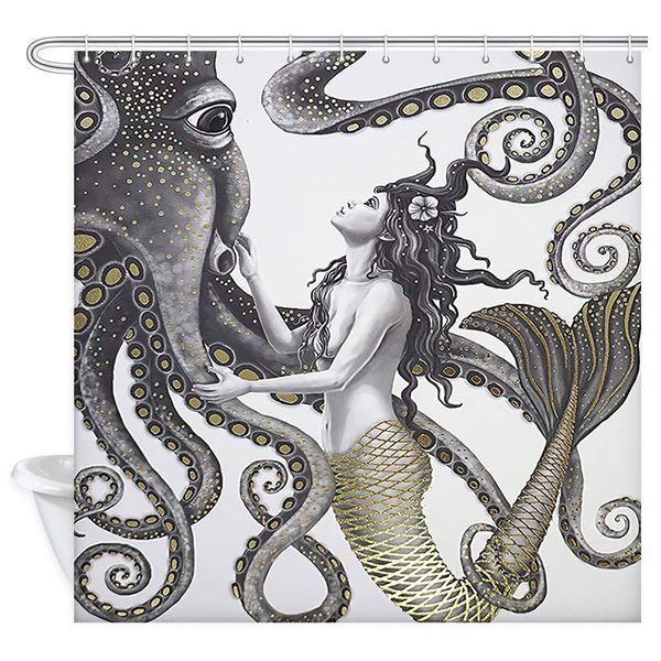 mermaid and ocs shower curtain, abstract ocean nautical fantasy animals decorative bathroom fabric waterproof polyester
mermaid and ocs shower curtain, abstract ocean nautical fantasy animals decorative bathroom fabric waterproof polyester