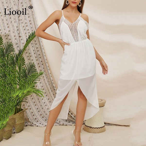 dress asymmetrical white lace sheer backless midi dress women sleeveless v neck see through night club party dresses cum8, Black;gray
dress asymmetrical white lace sheer backless midi dress women sleeveless v neck see through night club party dresses cum8, Black;gray