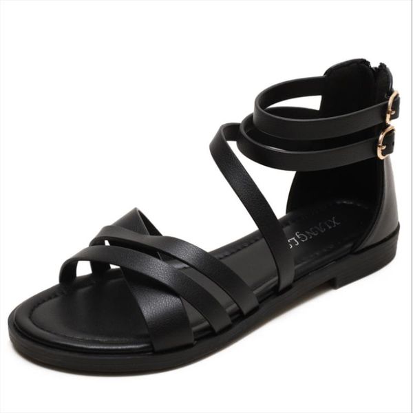 sandals summer women's flat-bottom fairy style fashion female all-match rome low-heel soft-soled flats women comfortable, Black
sandals summer women's flat-bottom fairy style fashion female all-match rome low-heel soft-soled flats women comfortable, Black