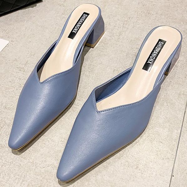 summer women blue beige block heels slipper ladies high slip on mules soft leather shoes pointed toe beach slides slippers, Black
summer women blue beige block heels slipper ladies high slip on mules soft leather shoes pointed toe beach slides slippers, Black