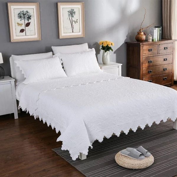 comforters & sets white embroidery quilts king size cotton quilting handmade luxury bedspread waterwash bedcover 3pcs bedding
comforters & sets white embroidery quilts king size cotton quilting handmade luxury bedspread waterwash bedcover 3pcs bedding