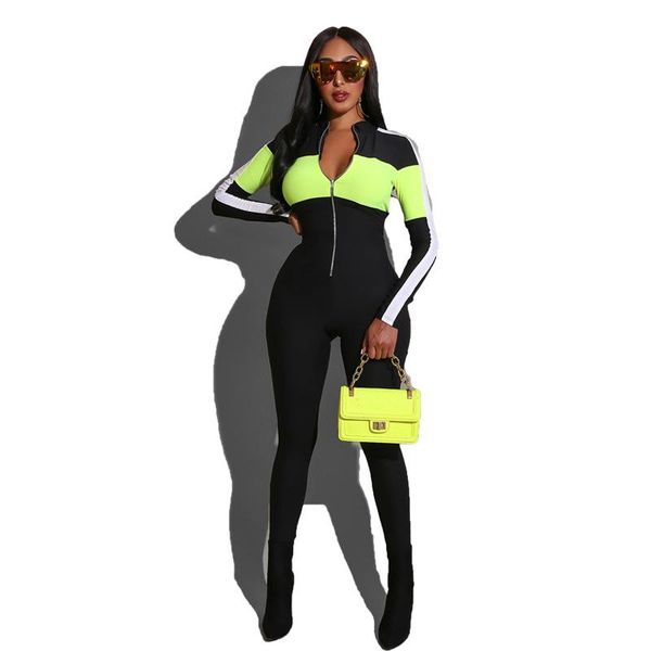 women's jumpsuits & rompers design women jumpsuit patchwork skinny romper long sleeve fall winter sporty playsuit, Black;white
women's jumpsuits & rompers design women jumpsuit patchwork skinny romper long sleeve fall winter sporty playsuit, Black;white