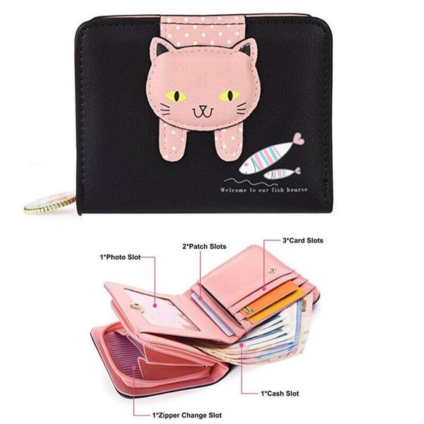 wallets women 2021 cute animal print pu leather small mini wallet holder zip card key coin purse clutch portable, Red;black
wallets women 2021 cute animal print pu leather small mini wallet holder zip card key coin purse clutch portable, Red;black
