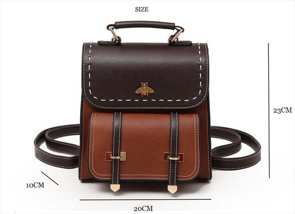 women little bee vintage pu leather backpack simple preppy style famous college
women little bee vintage pu leather backpack simple preppy style famous college