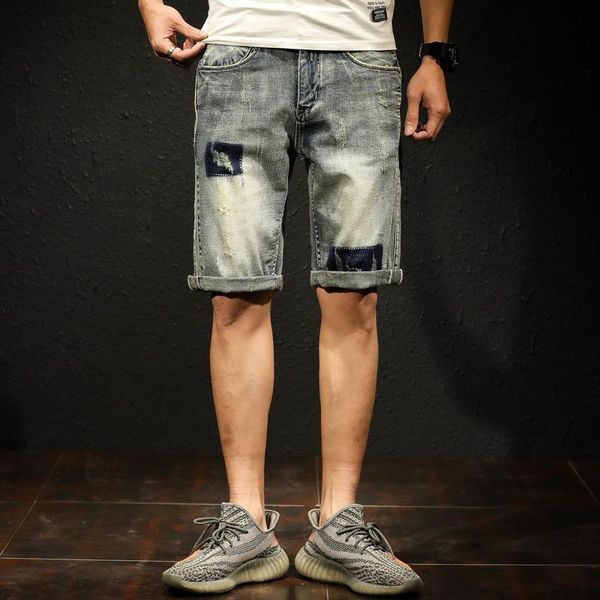 casual denim shorts men brand clothing rippded hole men's jeans short male breathable stretch pants, Blue
casual denim shorts men brand clothing rippded hole men's jeans short male breathable stretch pants, Blue