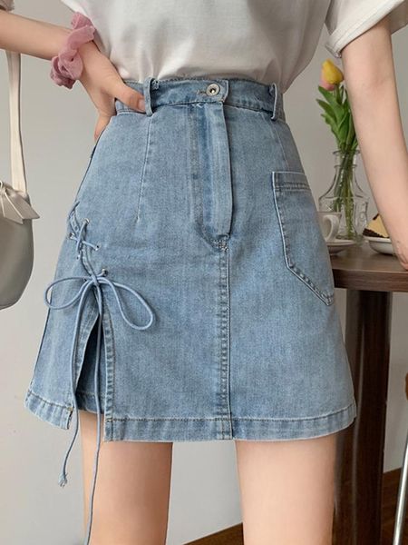 skirts girl denim skirt women's spring and summer korean fashion style 2021 high waist lace-up casual a- line pantskirt, Black
skirts girl denim skirt women's spring and summer korean fashion style 2021 high waist lace-up casual a- line pantskirt, Black