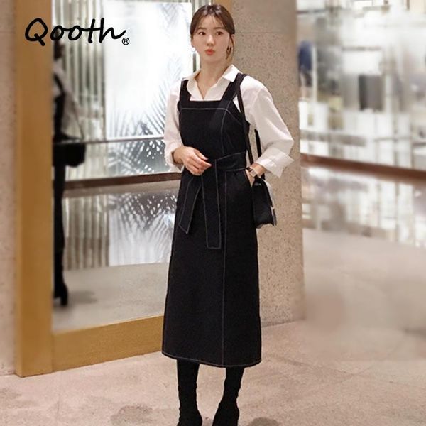qooth 2021 spring summer solid color sling sleeveless mid-length dresses for women korea temperament dress qh2337 casual, Black;gray
qooth 2021 spring summer solid color sling sleeveless mid-length dresses for women korea temperament dress qh2337 casual, Black;gray