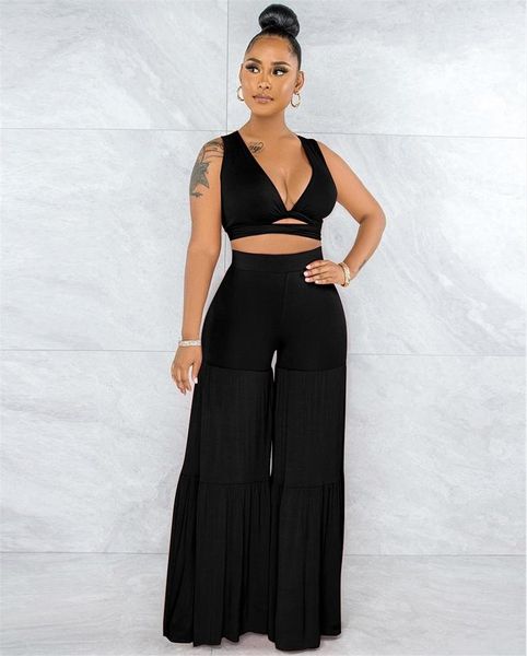 women's two piece pants women summer v-neck hollow out bandage short casual solid high waist wide leg 2pcs set, White
women's two piece pants women summer v-neck hollow out bandage short casual solid high waist wide leg 2pcs set, White