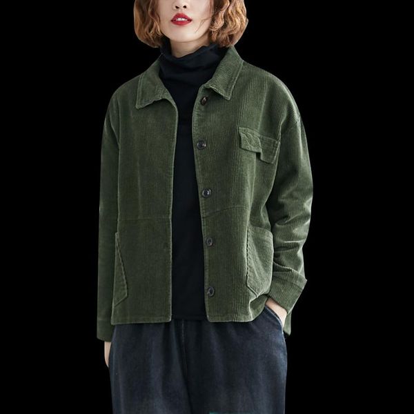 women's jackets winter plus size women button slim turn-down collar solid green pocket lady female outwear coat, Black;brown
women's jackets winter plus size women button slim turn-down collar solid green pocket lady female outwear coat, Black;brown