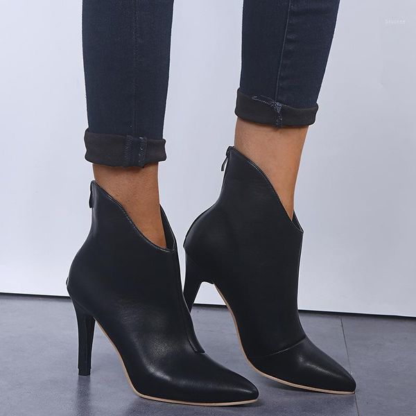 women's boots pointed serpentine booties plus velvet high heel fashion thick with sock1, Black
women's boots pointed serpentine booties plus velvet high heel fashion thick with sock1, Black