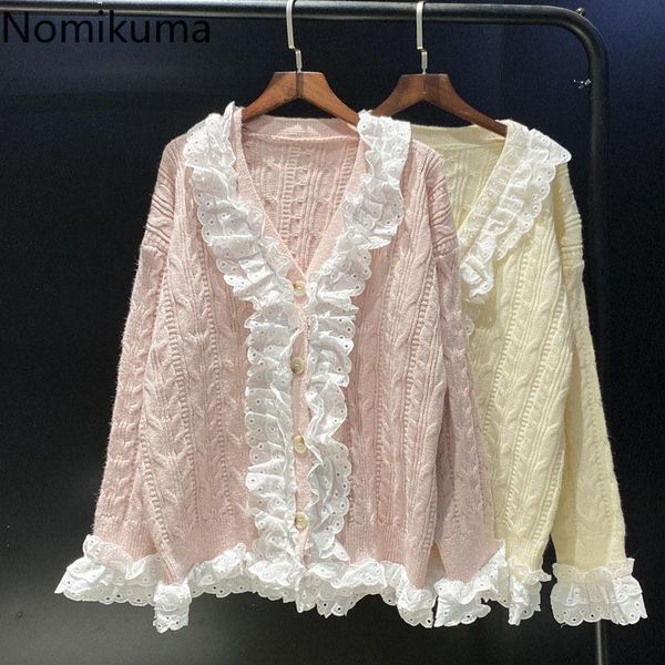 women's knits & tees nomikuma 2021 autumn cardigan women patchwork long sleeve fake two piece korean style v neck sweater jackets chic, White
women's knits & tees nomikuma 2021 autumn cardigan women patchwork long sleeve fake two piece korean style v neck sweater jackets chic, White
