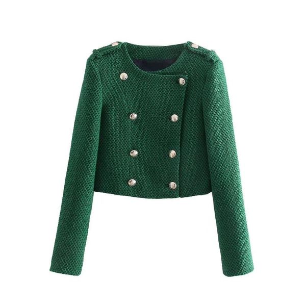 women's jackets pinkou women stylish green blazer double breasted long sleeve short style jacket streetwear chic coats ca173, Black;brown
women's jackets pinkou women stylish green blazer double breasted long sleeve short style jacket streetwear chic coats ca173, Black;brown