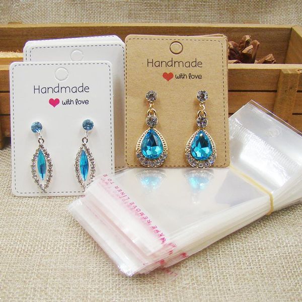 gift wrap 6.5*5cm 2021 white/kraft jewelry paper earring cards "handmade with love" printed 100pcs +100pcs opp bag
gift wrap 6.5*5cm 2021 white/kraft jewelry paper earring cards "handmade with love" printed 100pcs +100pcs opp bag