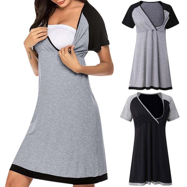 maternity dresses pregnant women clothes short-sleeved irregular dress with waist vestidos lactancia de verano, White
maternity dresses pregnant women clothes short-sleeved irregular dress with waist vestidos lactancia de verano, White