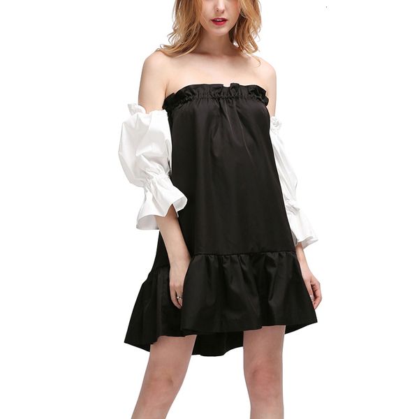 dresses backless patchwork for women slash neck long sleeve elegant mini es female fashion clothing summer, Black;gray
dresses backless patchwork for women slash neck long sleeve elegant mini es female fashion clothing summer, Black;gray