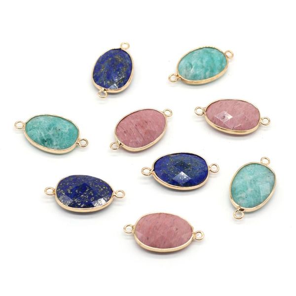 charms egg shape connector natural stone lapis lazuli amazonite pendant for jewelry making diy necklace earring accessories 18x30mm, Bronze;silver
charms egg shape connector natural stone lapis lazuli amazonite pendant for jewelry making diy necklace earring accessories 18x30mm, Bronze;silver