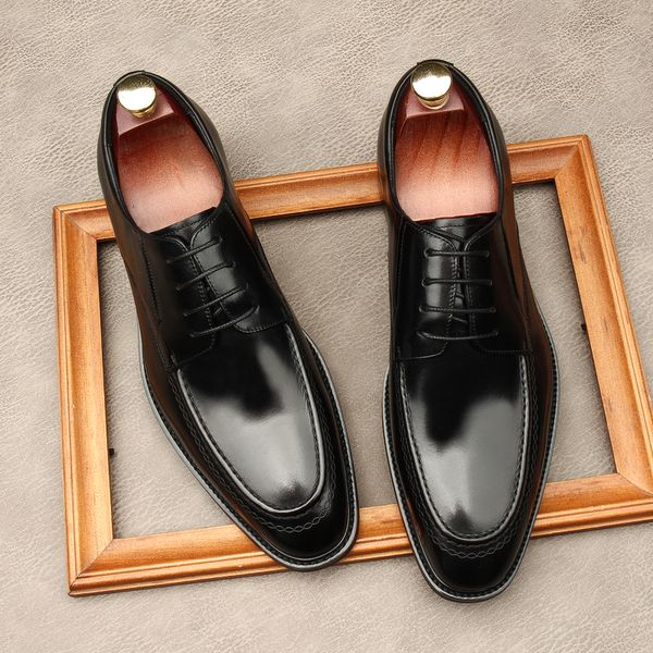 Fashion Brogue Men Casual Dress Shoes Black High Quality Oxford Real Cowhide Leather Formal Shoes For Male Party Shoe For Suit
Fashion Brogue Men Casual Dress Shoes Black High Quality Oxford Real Cowhide Leather Formal Shoes For Male Party Shoe For Suit