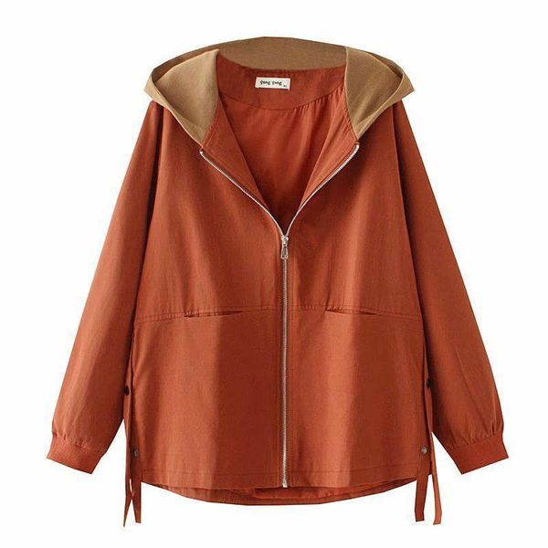 women's jackets 2021 spring autumn korea fashion women long sleeve loose all-matched casual hooded coats female coat plus size v651, Black;brown
women's jackets 2021 spring autumn korea fashion women long sleeve loose all-matched casual hooded coats female coat plus size v651, Black;brown