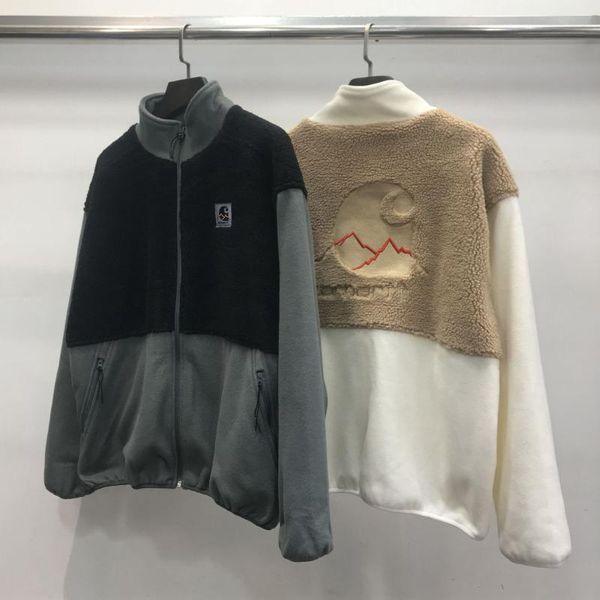 winter casual and comfortable 100% cotton mountain embroidery logo polar fleece lamb wool coat jacket warm men's jackets, Black;brown
winter casual and comfortable 100% cotton mountain embroidery logo polar fleece lamb wool coat jacket warm men's jackets, Black;brown